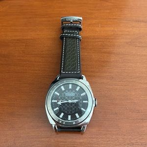 Coach watch. Brown leather with silver features